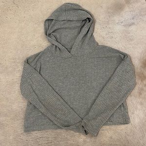Grey cropped hoodie from paper crane.